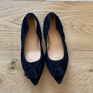 Black suede flats!